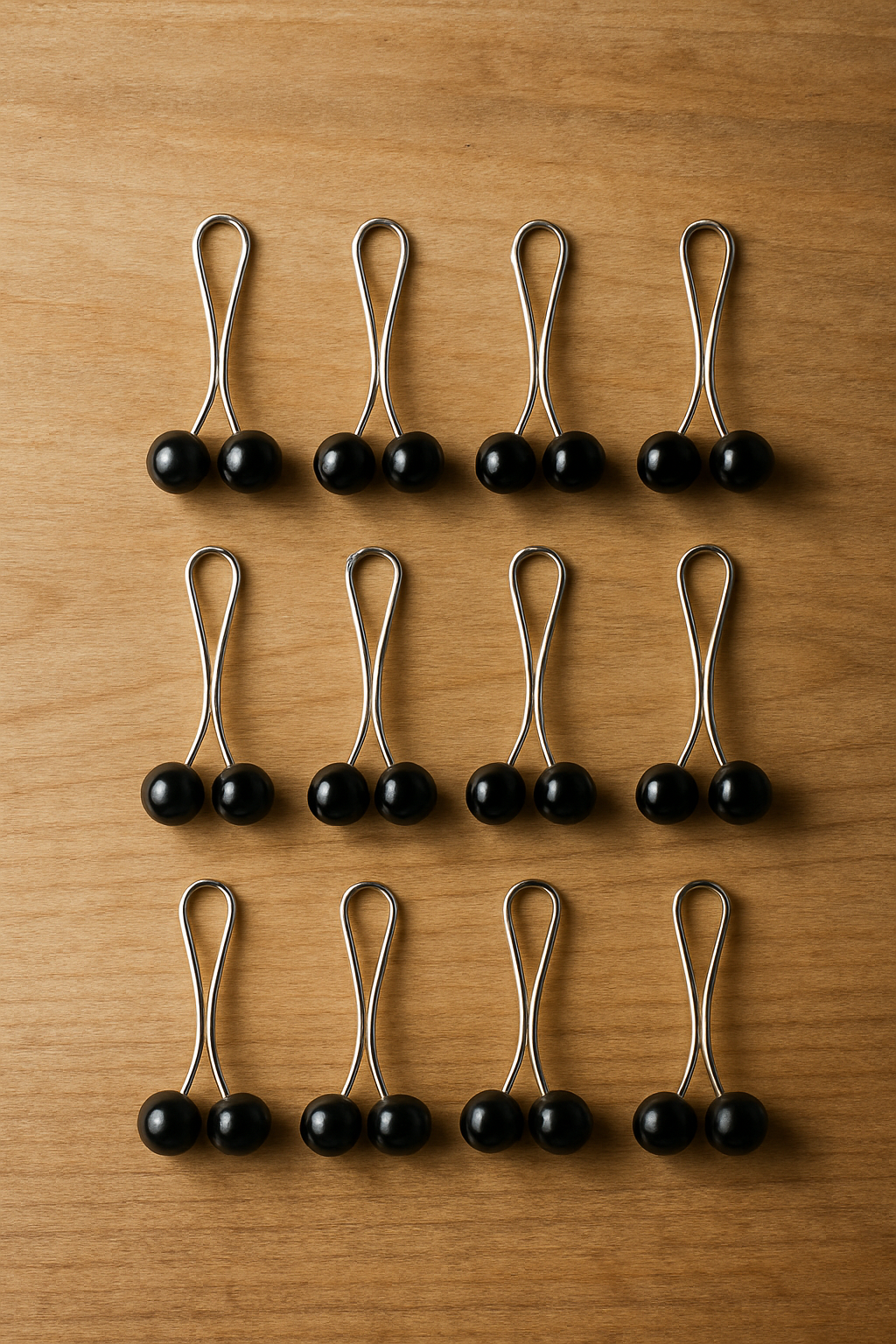 Dual Pearl Hijab Pins (Black 10 Pins)