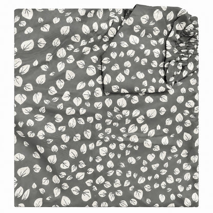 Grey Printed Namaz Chaddar for Women with Attached Veil