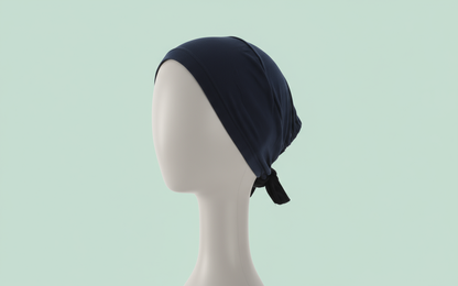 Navy Blue Tie Back - Under scarf Tube Band