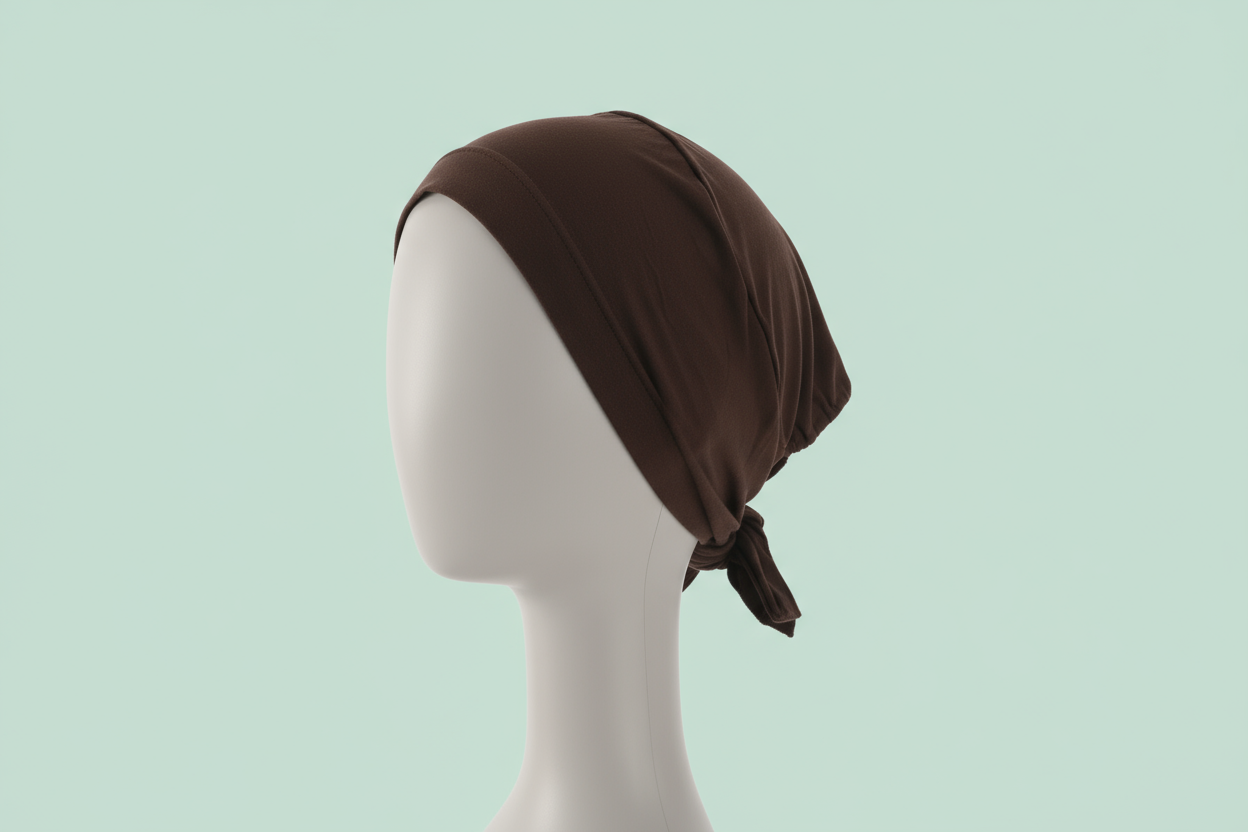 Dark Brown Tie Back - Under scarf Tube Band