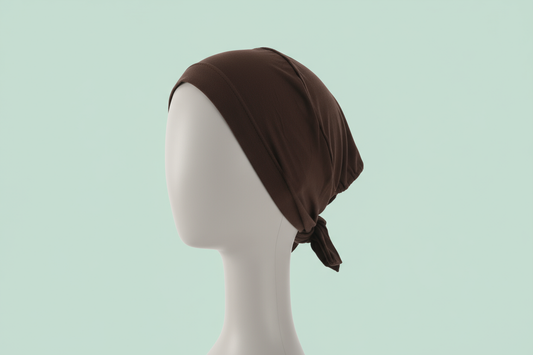 Dark Brown Tie Back - Under scarf Tube Band