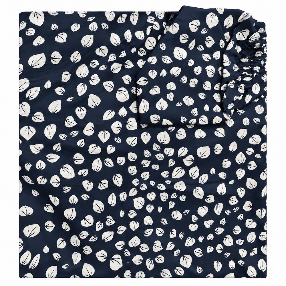 Navy Printed Namaz Chaddar for Women with Attached Veil
