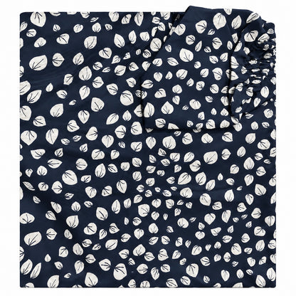 Navy Printed Namaz Chaddar for Women with Attached Veil