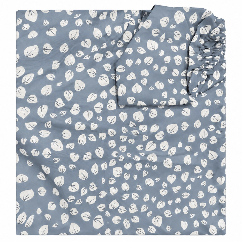 Sky Blue Printed Namaz Chaddar for Women with Attached Veil