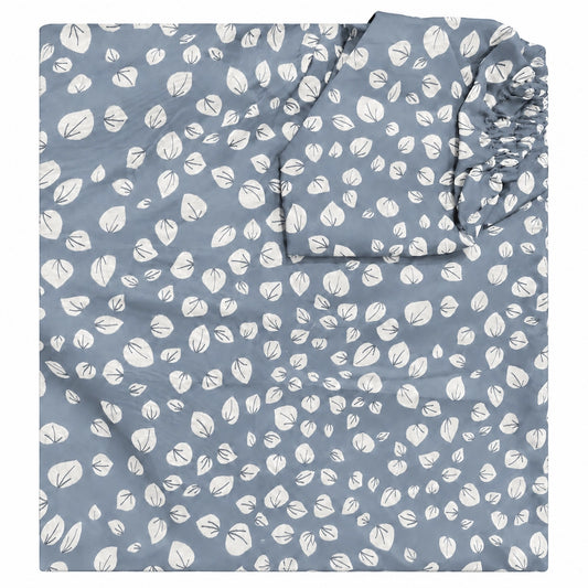 Sky Blue Printed Namaz Chaddar for Women with Attached Veil