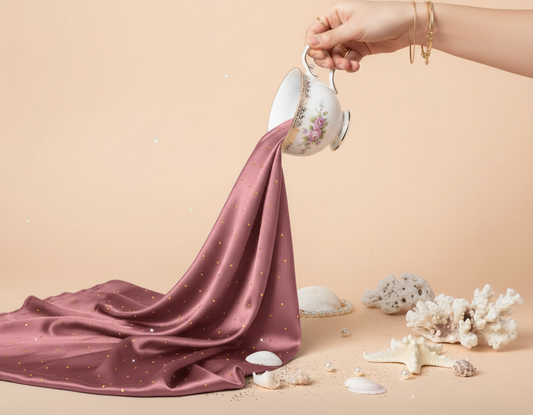 Dusty Rose - Rhinestones Silk