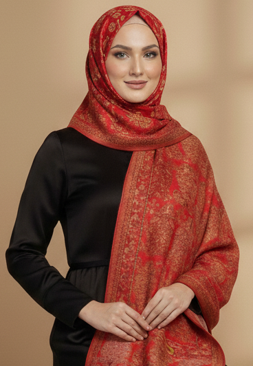 Eternal Grace - Printed Cashmere Hijab