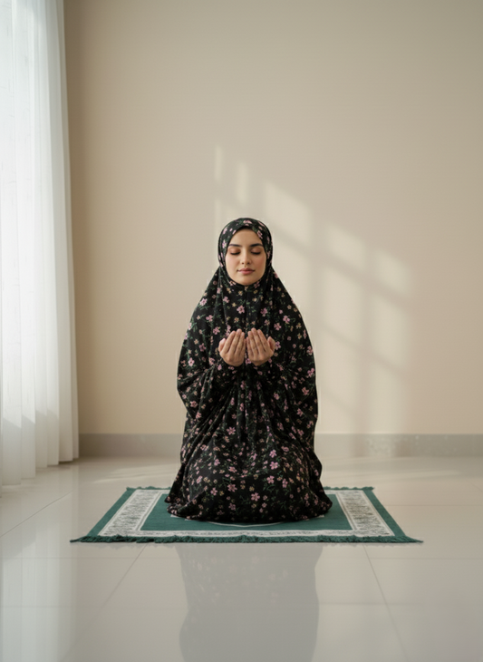 Fulk - Instant Premium Swiss Lawn Prayer Dress | Full Head-to-Toe Namaz Chaddar with Elastic Sleeves