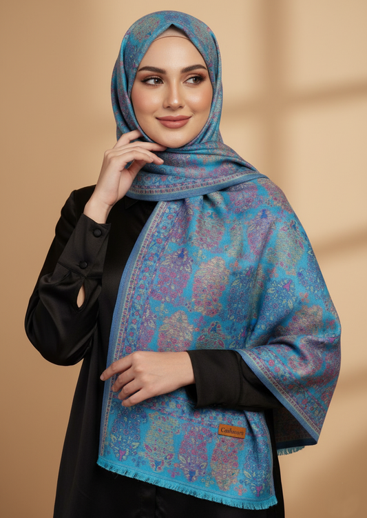 Winter Whispers - Printed Cashmere Hijab