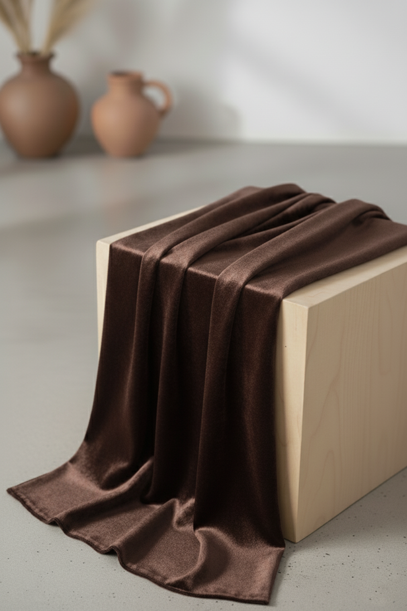 Smoky Plum Silk Textured Hijab