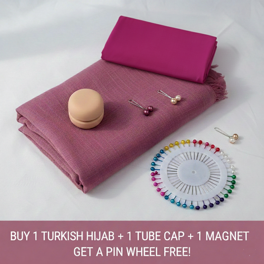 Deal 2 (Rs. 200 Off) 1 Hijab, 1 Tube Cap And 1 Magnet