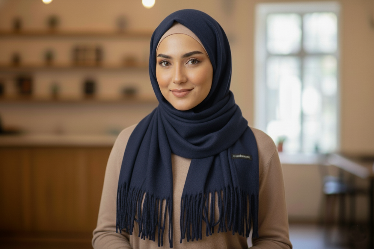 Sapphire Veil Cashmere Hijab