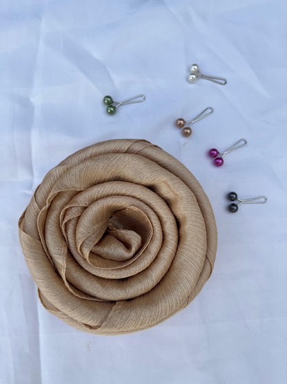 Rose Gold - Crinkle Chiffon