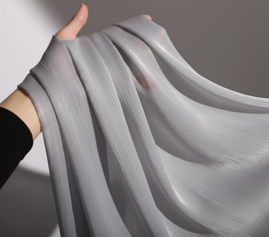 Silver - Organza Silk