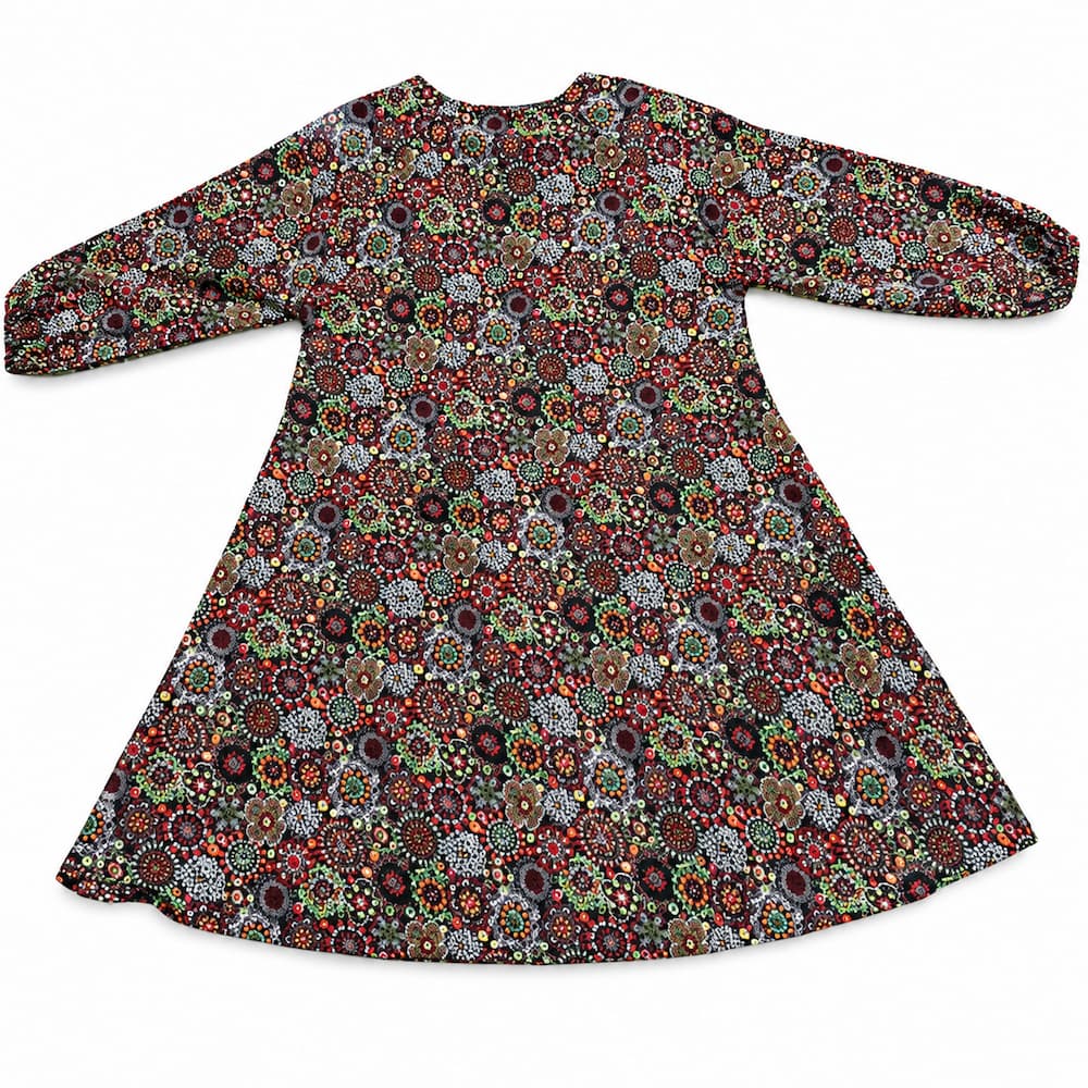 Multicolor Floral Print Kids Abaya for Girls