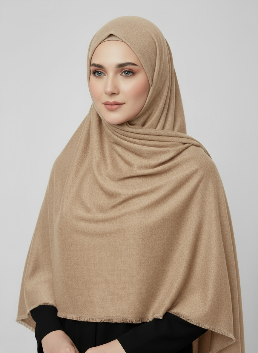 Cozy Beige Winter Turkish Cashmere