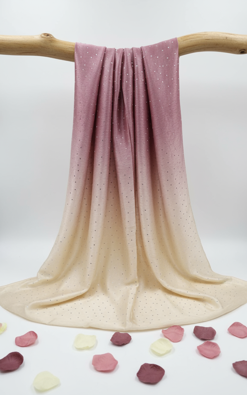 Three Tone Lilac   - Silk Ombre Rhinestones