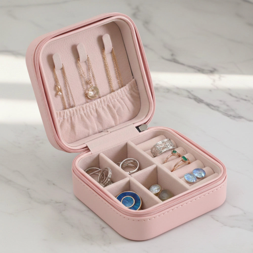 PINK COLOR HIJAB PINS AND JEWEWLLRY ORGANIZER