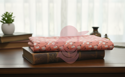 Modest Muslim Prayer Wear for Girls - Peach Leaves Age: 7-12 years