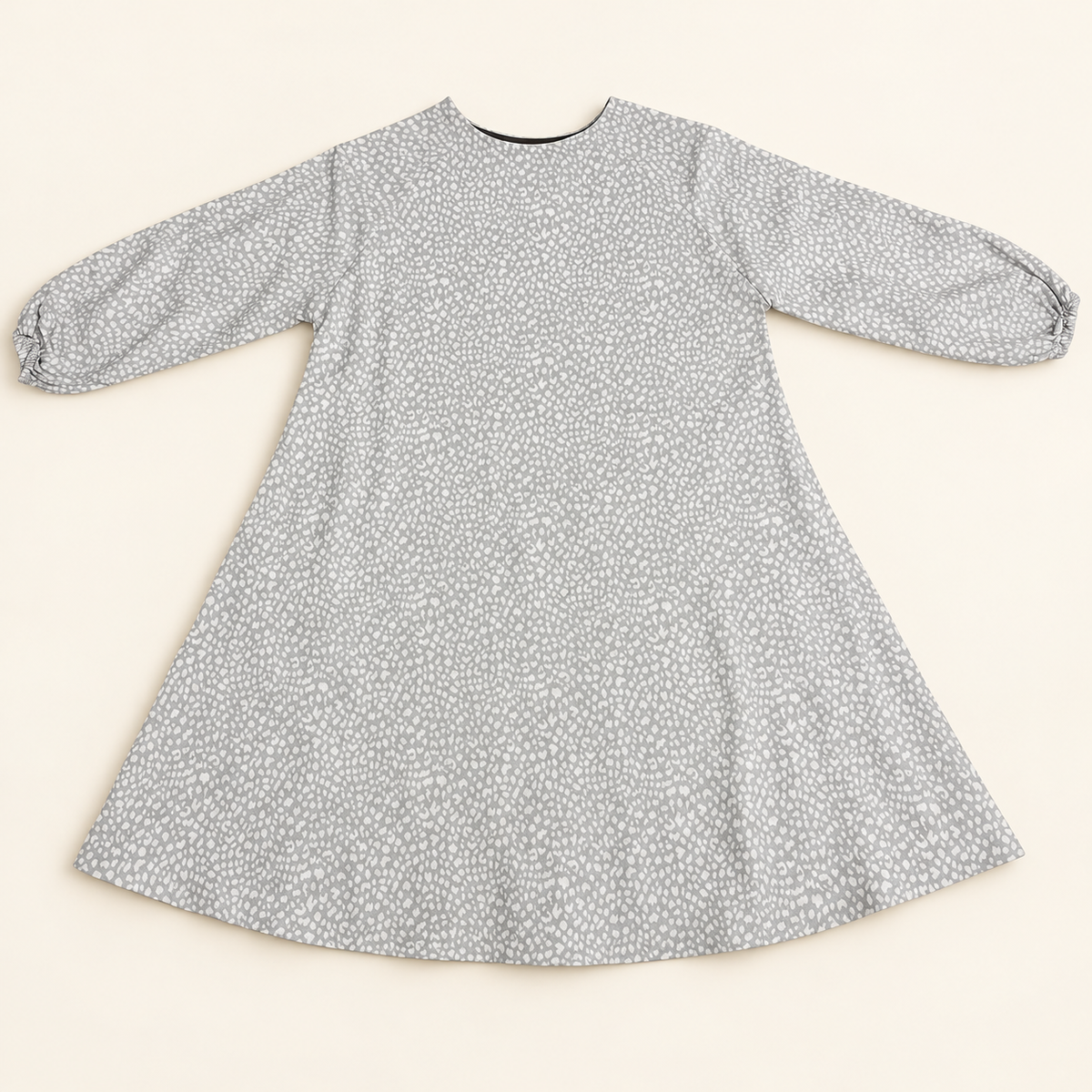 Light Grey Speckled Print Girls Abaya