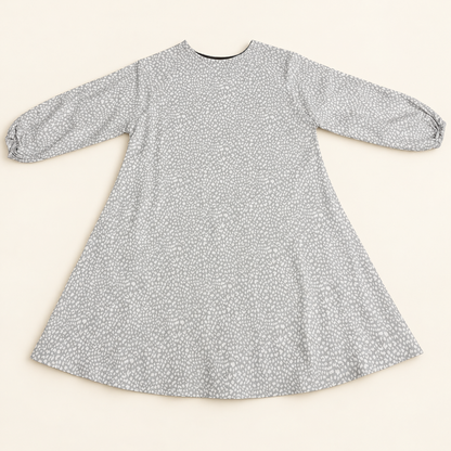Light Grey Speckled Print Girls Abaya