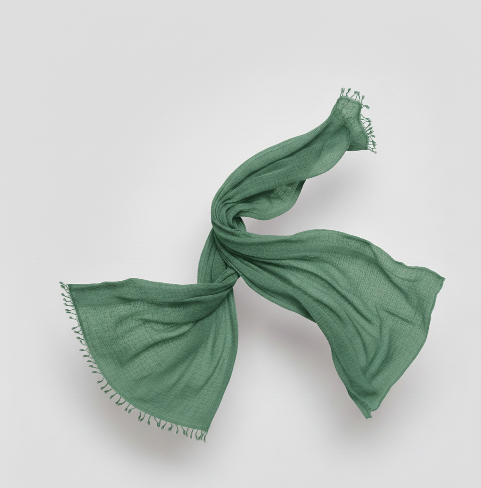 Pistachio Bloom Crimps Hijab