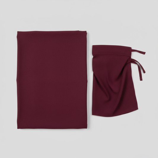 Burgundy - Hijab And Niqaab Set