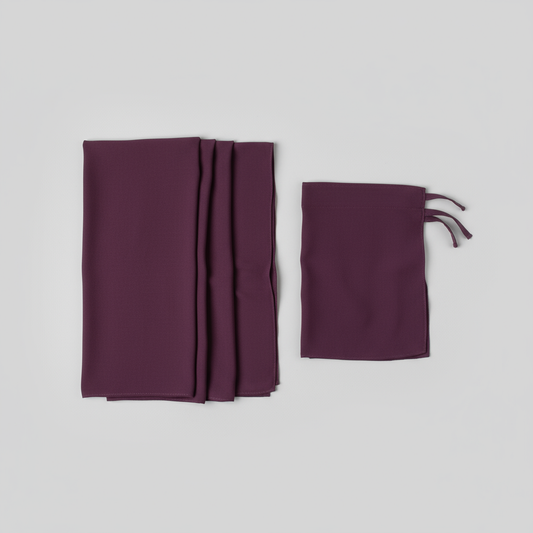 Deep Plum - Hijab And Niqaab Set