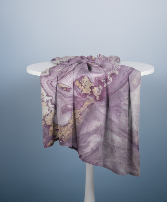 Purple Gold  - Printed Modal Hijab