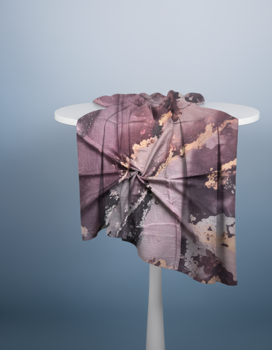 Purple Grey - Printed Modal Hijab