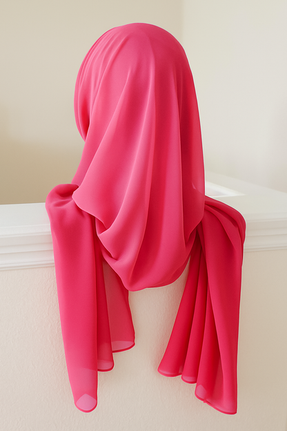 Crimson Glow - Georgette
