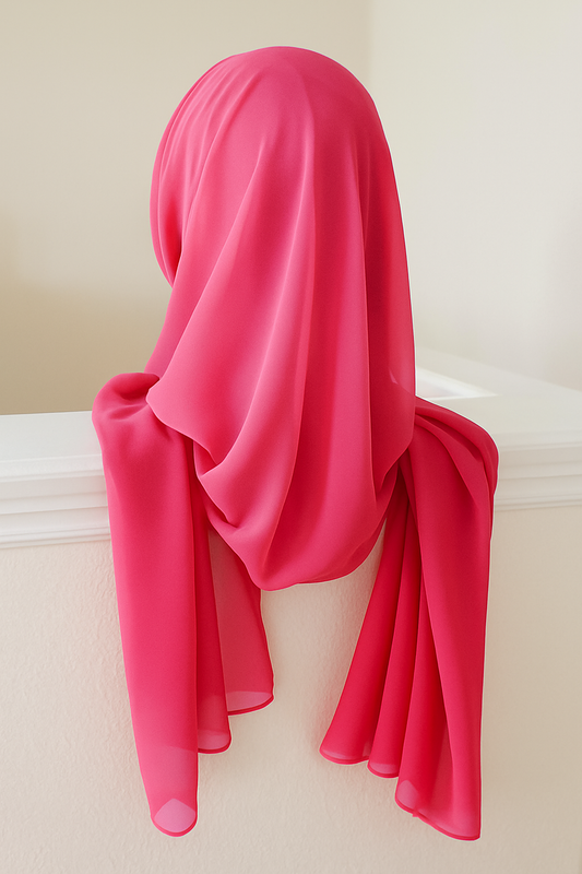 Crimson Glow - Georgette