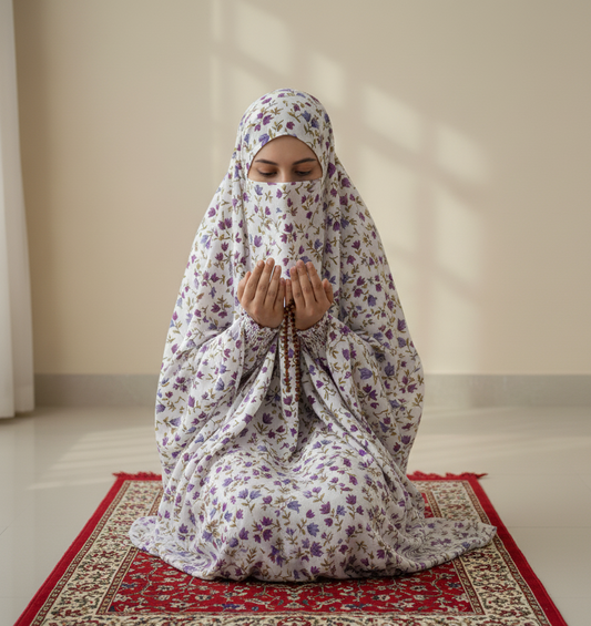 Safa - Instant Premium Swiss Lawn Prayer Dress | Full Head-to-Toe Namaz Chaddar with Elastic Sleeves