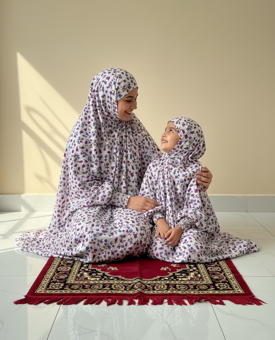 "Safa & Safi" - The Mother-Daughter  Duo Namaz Chaddar Set | Ready-to-Wear Namaz Chaddar