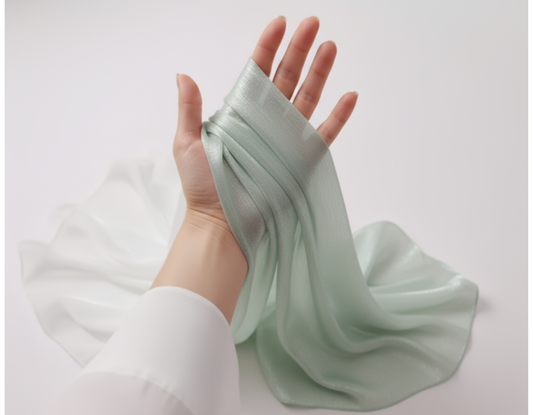 Sage Green - Organza Silk