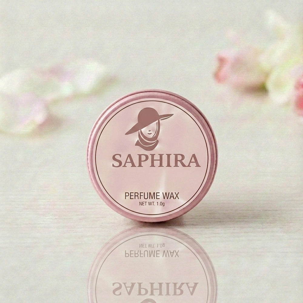 Saphira perfume wax tin pink 15g  travel-friendly
