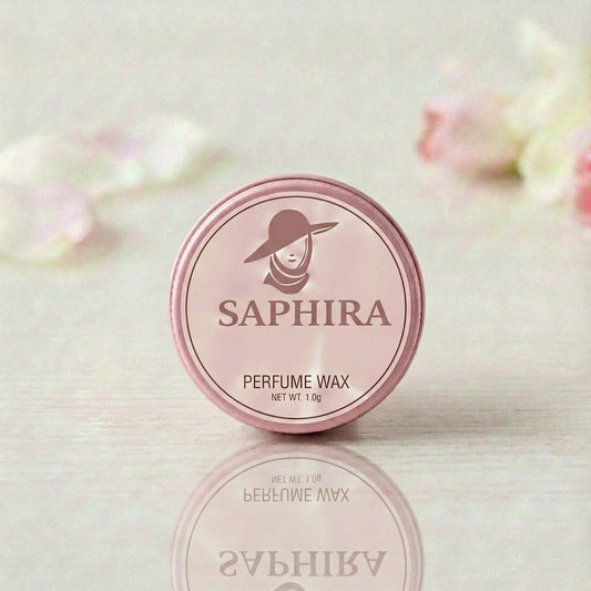 Saphira perfume wax tin pink 15g  travel-friendly
