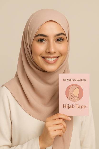 HIJAB TAPE HOLDING BY WOMEN