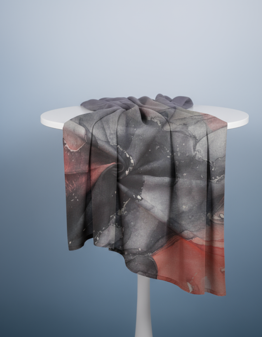 Charcoal Marble - Printed Modal Hijab