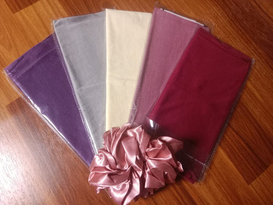 5 Tube Bands + FREE Scrunchie – Ultimate Hair & Hijab Essential