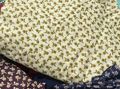 Light Yellow Floral Namaz Chaddar for Girls