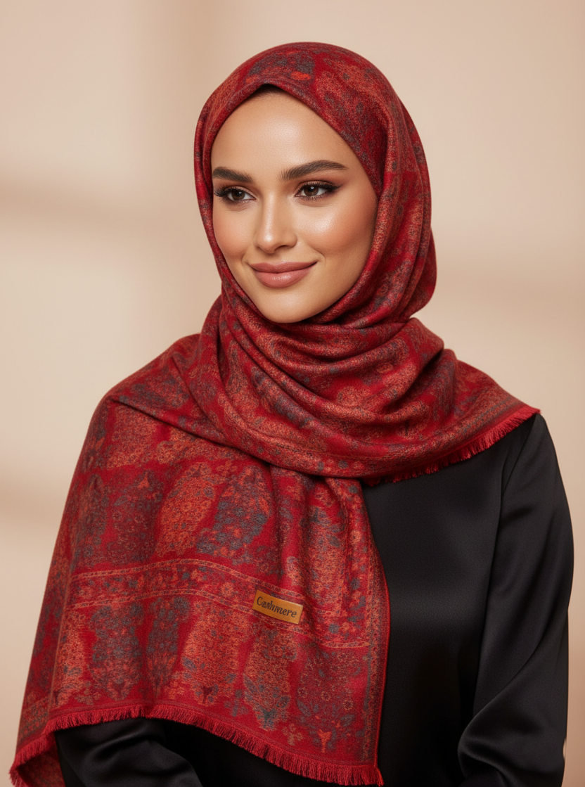 Whispering Vines - Printed Cashmere Hijab