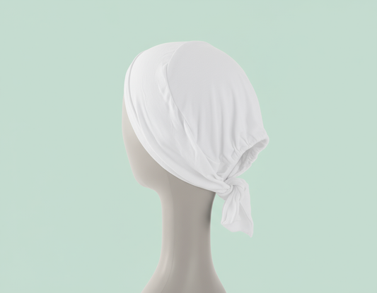 White Tie Back - Under scarf Tube Band