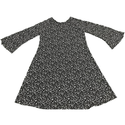 Black Micro Print Kids Abaya