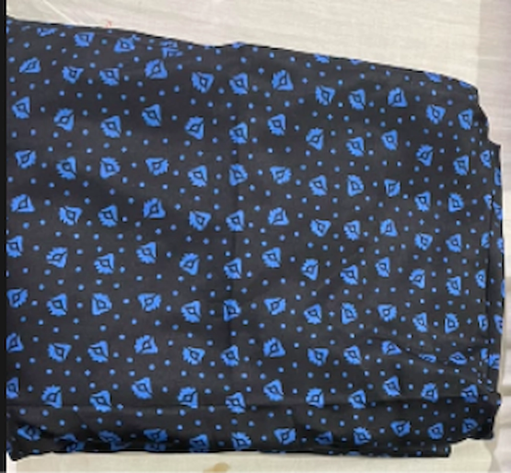 Navy Blue Printed Namaz Chaddar for Kids Age 7–12 | Prayer Wear