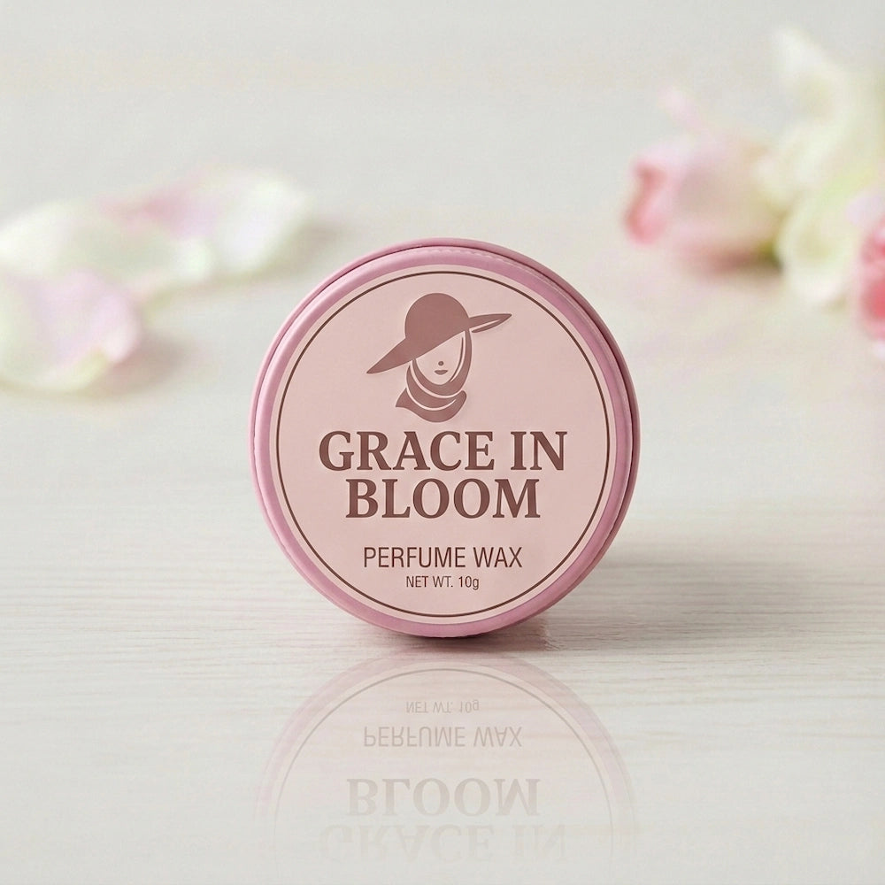 Grace in Bloom perfume wax tin pink 15g  travel-friendly
