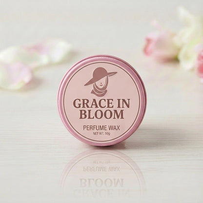 Grace in Bloom perfume wax tin pink 15g  travel-friendly
