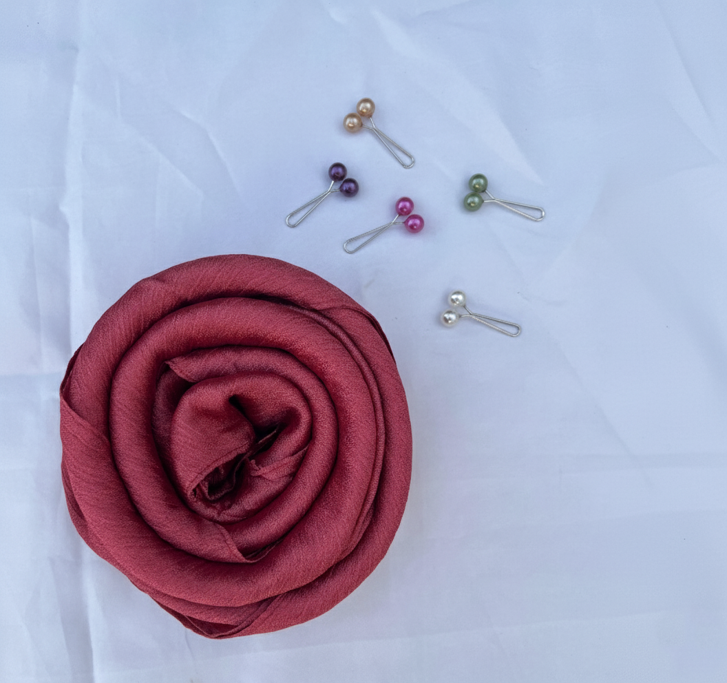 Crinkle Silk Hijab - Hot Pink | Vibrant & Shimmery