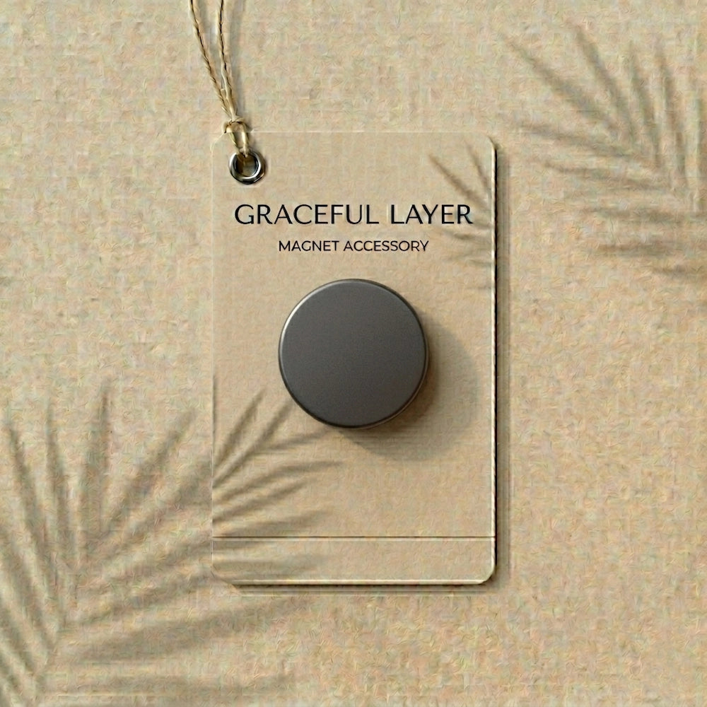 Charcoal Grey shiny flat hijab magnet Pakistan

