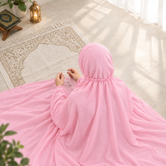 Baby Pink plain namaz chaddar for women